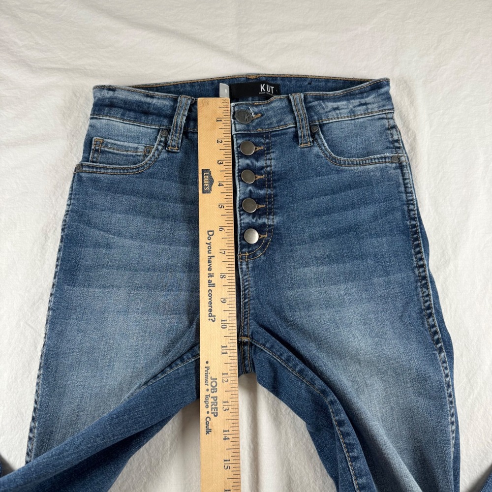 KUT from the Kloth Women's Size 0 Blue Connie Fab Ab Ankle Skinny Jeans - Picture 5 of 12